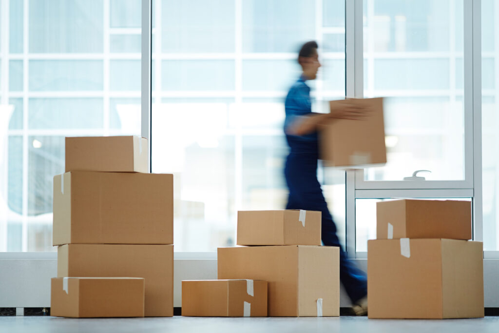 business property to let - moving boxes 