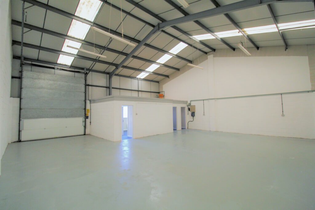 Interior of an industrial unit warehouse space
