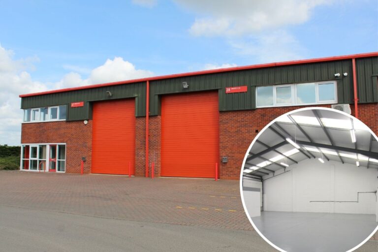 Exterior of two industrial units near Bourne, Lincolnshire